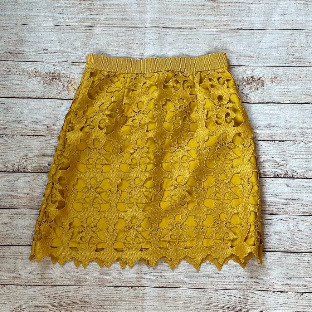 LOFT Lace Skirt - Yellow